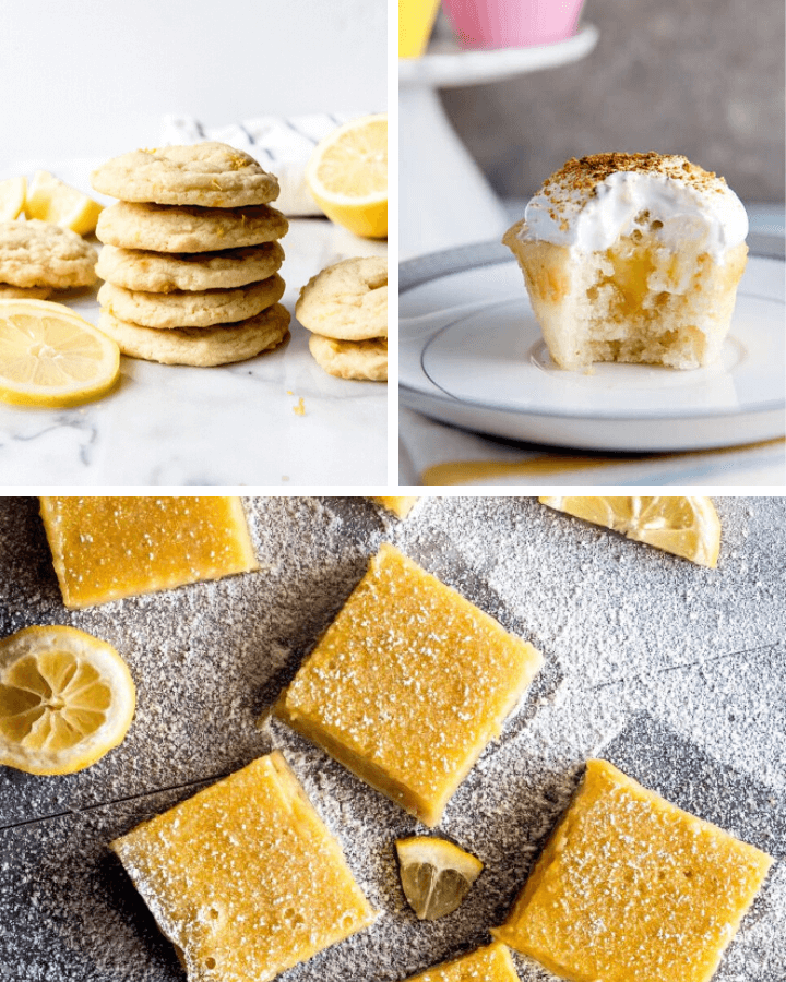 12 Irresistible Lemon Dessert Recipes, lemon dessert, lemon recipes, ways to use lemons, lemon pie, lemon cake, lemon bars, lemon cookies, lemon cookie dough, lemon bundt cake, lemon cupcakes, #lemon #dessert